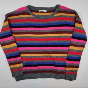 Stitches and Stripes 90’s Style Colorful Striped Women's Sweater